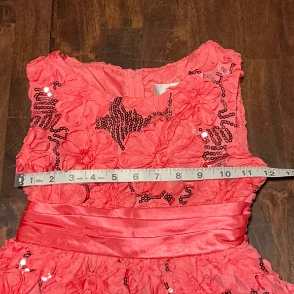 Rare Editions Coral Girls Dress Size 7 - Picture 5 of 5